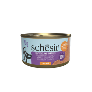 Schesir Cat Can Grill dla kota pasta z sardynek i makreli 70g puszka