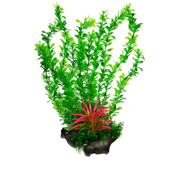 Aqua Natura Roślina do dekoracji akwarium zielona plastikowa 38cm chlorella