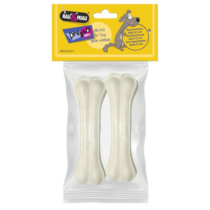 Hau&Miau kość prasowana biała 2szt 90g