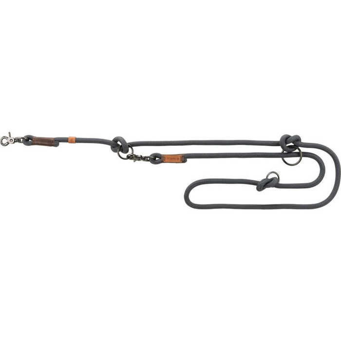 Trixie Smycz regulowana Be Nordic S-M: 2m/8mm ciemnoszara/brązowa