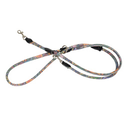 Barry King  Smycz dla psa wzór La Fleur regulowana okrągła 12mm/220cm