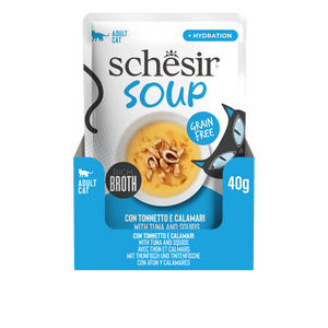 Schesir Soup dla kota zupa tuńczyk z kalmarami 40g saszetka