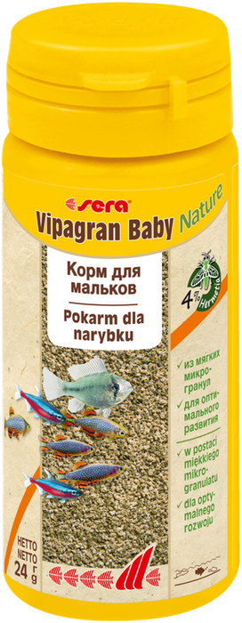 Sera Vipagran Baby Nature 50 ml granulat pokarm wspierający wzrost