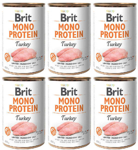 Brit Mono Protein z indykiem 6x400g 