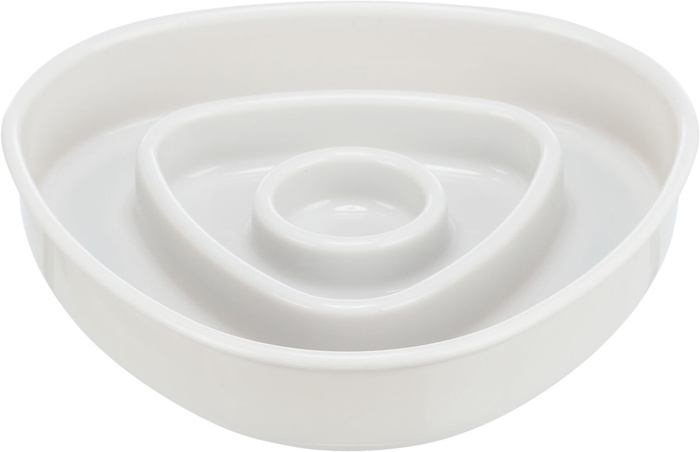 Trixie Miska Slow Feeding szara plastik/TPR 0,35 l/15x15cm spowalniająca jedzenie