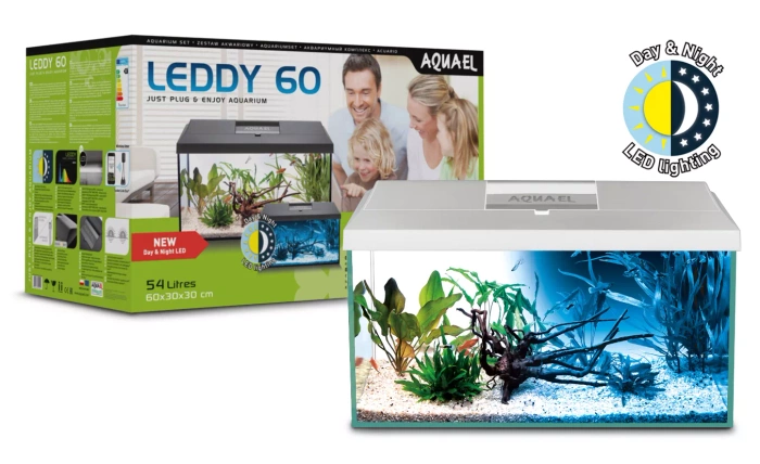 AQUAEL Zestaw akwariowy Leddy Day&Night 60 biały D&N