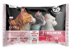 PetRepublic Adult łosoś wołowina 4x100g