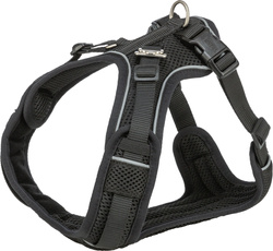 Trixie Premium FlexMesh szelki dla psa czarne XS-S: 40-57cm/15mm dostosowane dla mopsów i buldogów