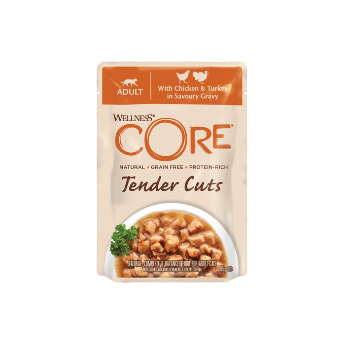 Wellness Core Tender Cuts Karma Mokra Kurczak Indyk 85g