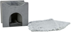 Trixie Legowisko zamknięte dla psa/kota Harvey szare/biało-czarne 38x38x38cm