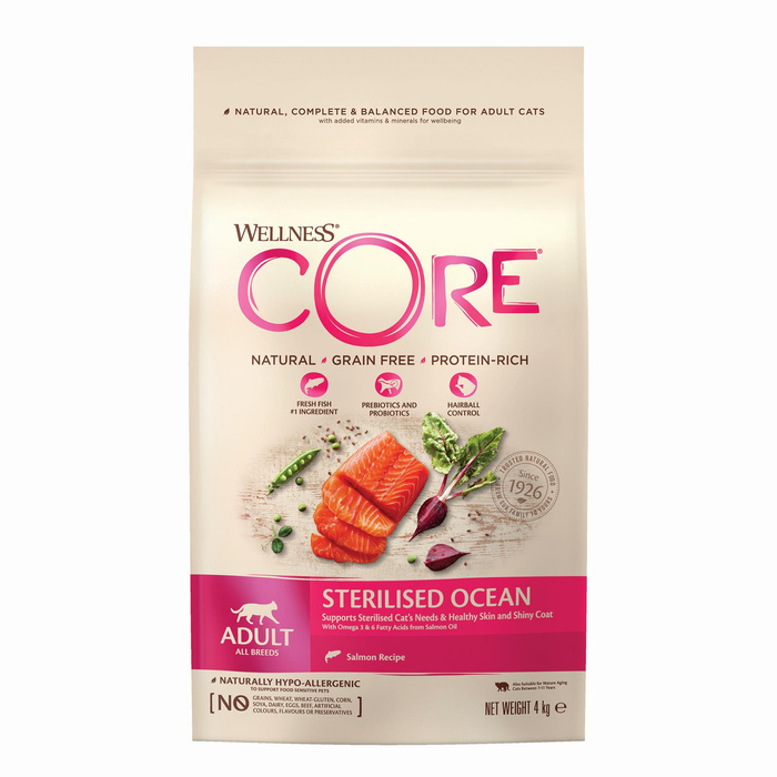 Wellness Core Sterilised Ocean Karma Sucha Łosoś 4kg
