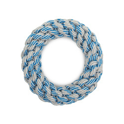 Barry King Zabawka dla psa gruby pierścień ze sznurka biało-niebieski 18 cm