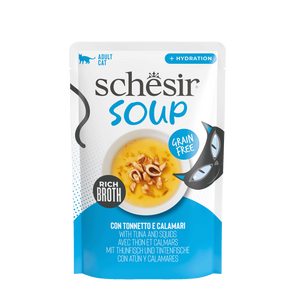 Schesir Soup dla kota zupa tuńczyk z kalmarami 40g saszetka