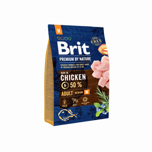 Brit Premium by Nature Adult M Kurczak 3kg sucha karma