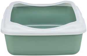 Trixie Classic kuweta dla kota z ramką szałwiowa/biała 37x15x48 cm