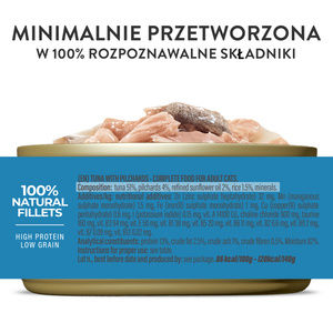 Schesir C&B Karma mokra dla kotów tuńczyk z sardynkami w galarecie 140g puszka
