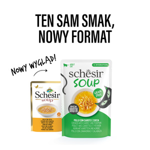 Schesir Soup karma mokra dla kotów zupa kurczak z dynią 40g saszetka