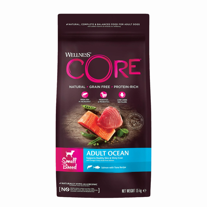 Wellness Core S.Breed Ocean k.sucha d.psa m.ras łosoś/tuńcz. 1,5kg