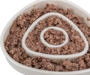 Trixie Miska Slow Feeding szara plastik/TPR 0,35 l/15x15cm spowalniająca jedzenie