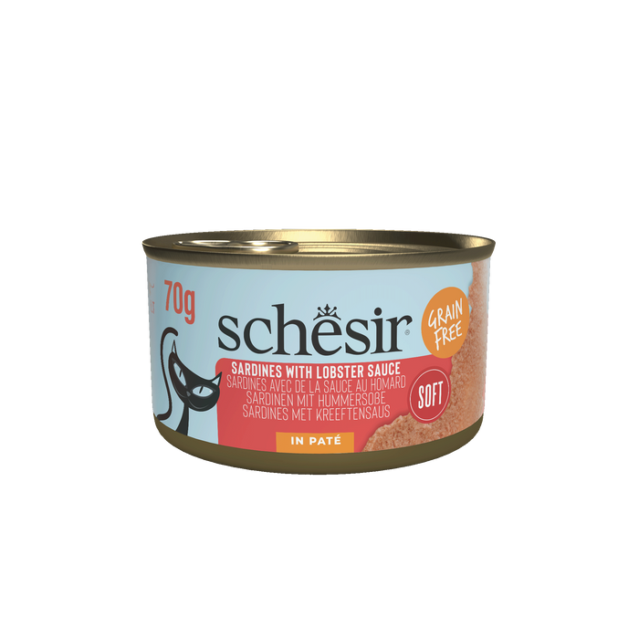 Schesir Cat Can Grill dla kota pasta z sardynek w sosie z homara 70g puszka