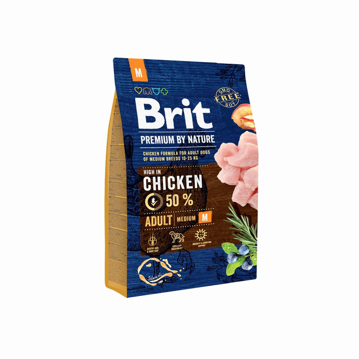 Brit Premium by Nature Adult M Kurczak 3kg sucha karma