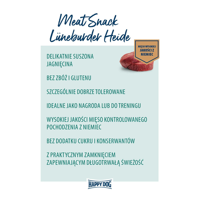 Happy Dog Meat Snack Lüneburger Heide przysmak dla psa jagnięcina 75g