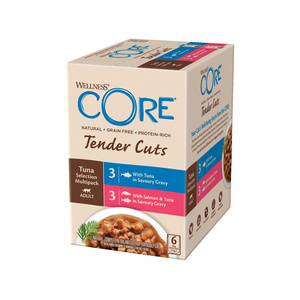 Wellness Core T.Cuts Tuna mix sasz. d.kota tuńczyk 3x2 smaki 6x85g/510g