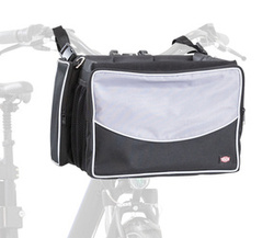 Trixie Transporter rowerowy przedni czarny/szary 41x26x26cm