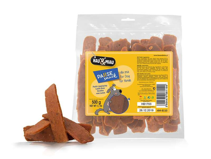 Hau&Miau paski z jagnięciną 500g