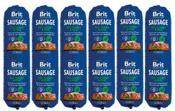 Brit Premium Sausage z indykiem 6x800g