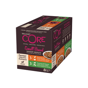 Wellness Core S.Breed Farmer mix k.mokra d.psa m.ras 3x 2 smaki 6x85g/510g