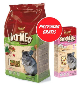 VITAPOL KARMEO PREMIUM DLA SZYNSZYLI 2,5KG + SMAKERS GRATIS