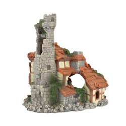 Aqua Natura Dekoracja akwariowa ruiny twierdzy z domostwem 17cm
