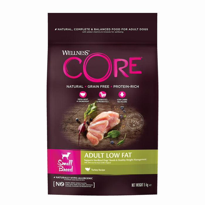 Wellness Core S.Breed Low Fat k.sucha d.psa m.ras indyk 5kg