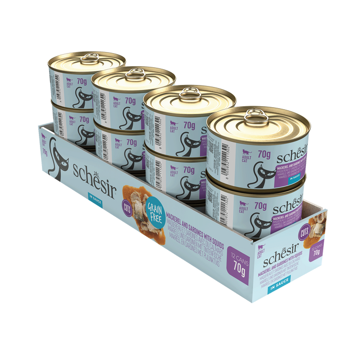 Schesir Cat Can Grill dla kota sardynki i makrela w sosie 70g puszka