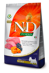 Farmina N&D Pumpkin Grain Free Dog Adult Mini jagnięcina i jagoda 800g