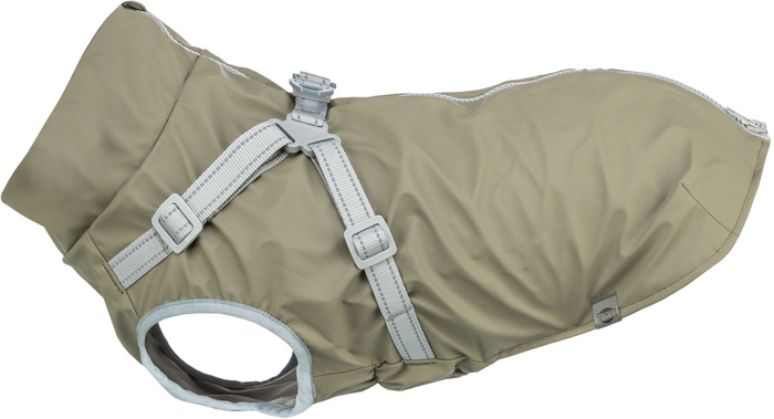 Trixie Pontis Rain płaszczyk z szelkami dla psa zielony S: 40cm