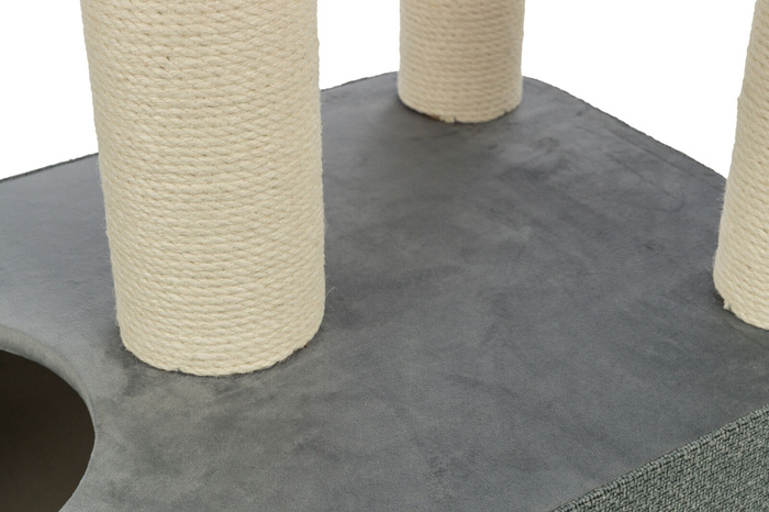 Trixie Viviana drapak z budką i legowiskiem niebieski/szary 86cm