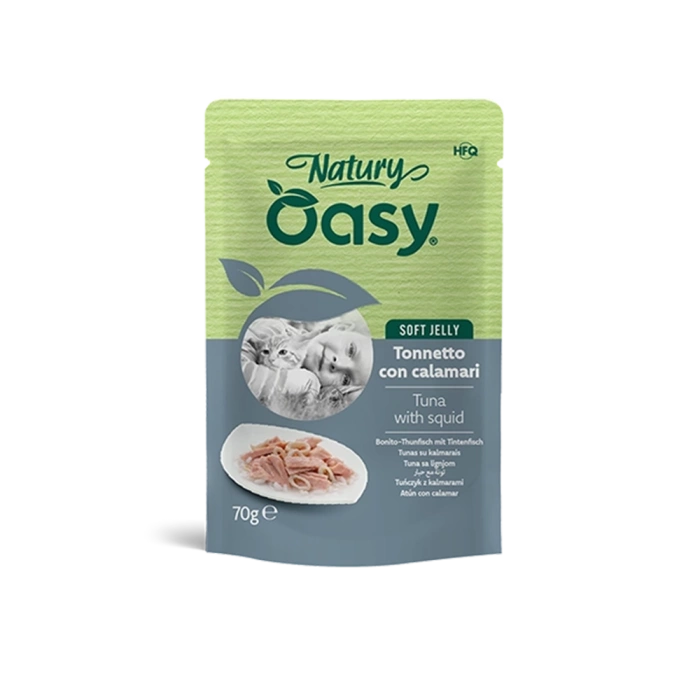OASY Natury saszetka - Tuńczyk z kalmarami 70g