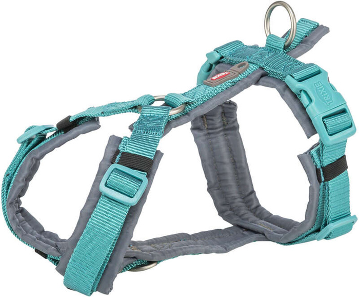 Trixie Szelki trekkingowe Premium aqua/grafit M: 53-64cm/20mm