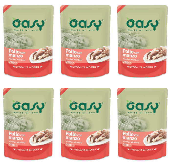 Oasy Natural Kurczak z wołowiną 6x70g