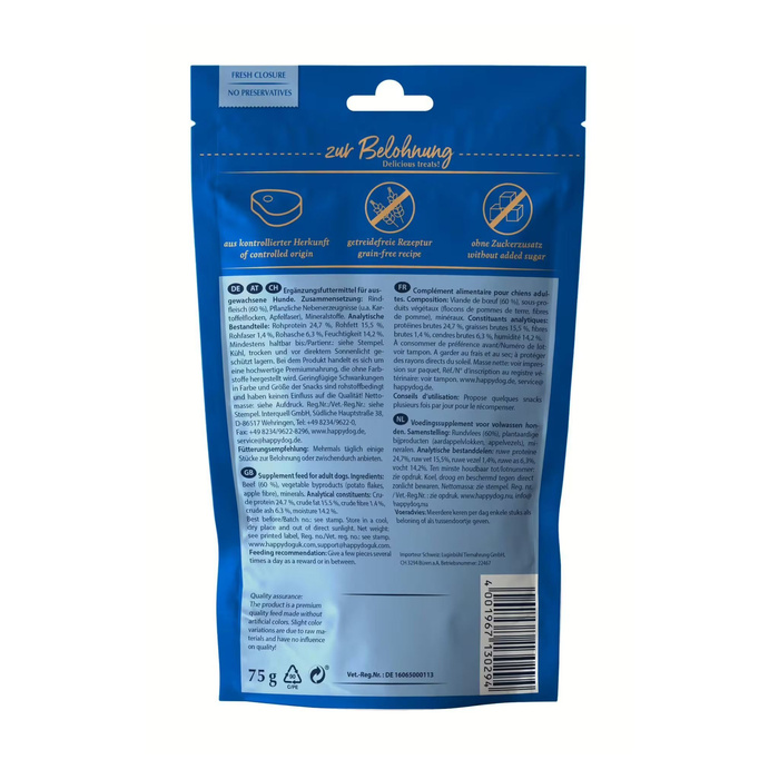 Happy Dog Meat Snack Allgäu przysmak dla psa wołowina 75g