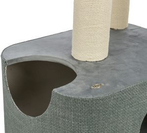 Trixie Viviana drapak z budką i legowiskiem niebieski/szary 86cm