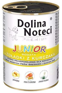 Dolina Noteci Premium Junior 400g Bogata w Żołądki w kurczaka