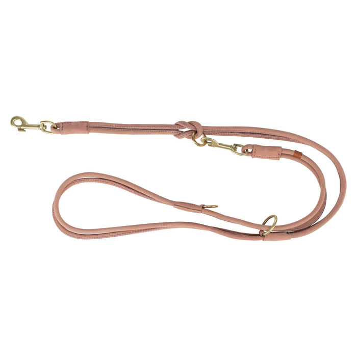 Trixie Pure smycz regulowana dla psa skórzana różowa S: 2m/10mm okrągła