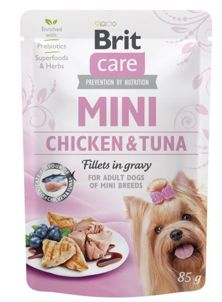 Brit Care Mini Pouch saszetka mokra karma kurczak i tuńczyk 85g