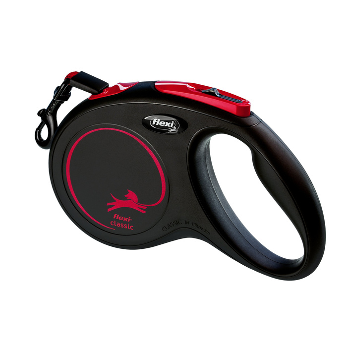 Flexi New Classic smycz dla psa black fire M 5m taśma