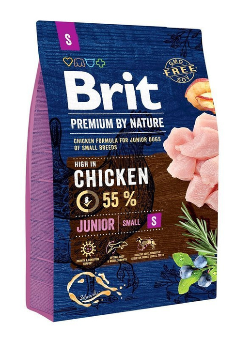 Brit Premium by Nature Junior S Kurczak 3kg sucha karma