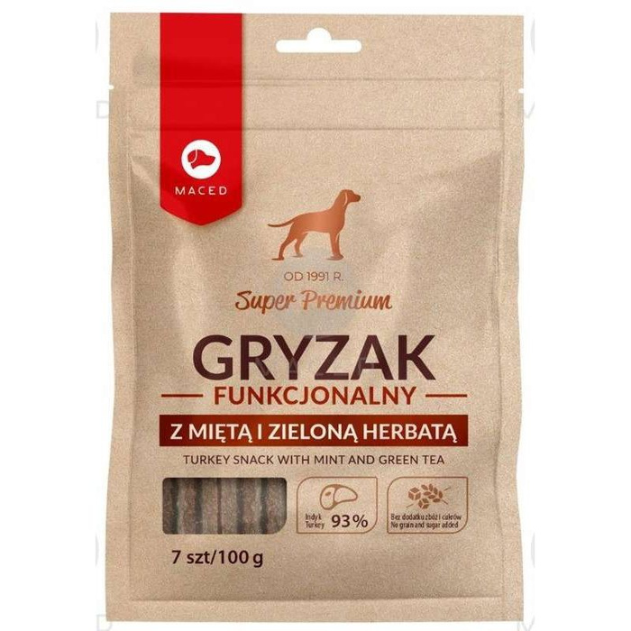 Maced gryzak funkcjonalny z miętą i zieloną herbatą 100g