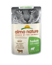 Almo Nature HOLISTIC Anti-Hairball z wołowiną 70g